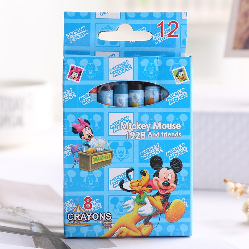 🌈✏ดินสอสีเทียนลายการ์ตูน 8 สี[🎲สุ่มลาย]✔️พร้อมส่ง สีเทียน ระบายสีการ์ตูน ดินสอสี สีเทียน วาดรูป - รูปที่ 6