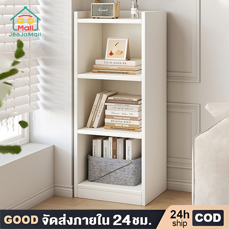 ชั้นวางหนังสือไม้ พร้อมฝาหลัง ประหยัดพื้นที่ ชั้นวางของห้องเรียน มินิมอลลิสต์ ช่องเก็บของ Storage Rack