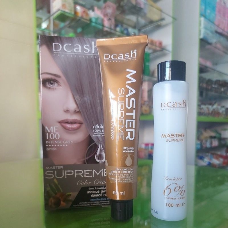 ครีมย้อมผม Dcash ME100 สีเทาจัด