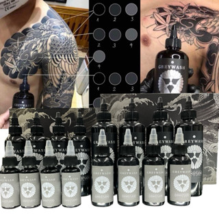 GRAYWASH23INK ดำเทาน้ำไม่ผสมขาว ชุดทำเงาแบร็คกาวงานญี่ปุ่นจา…