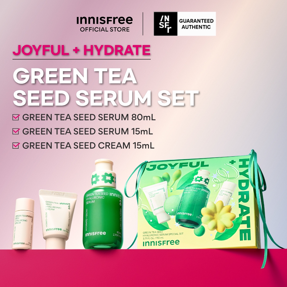 innisfree Green Tea Seed Hyaluronic Serum Holiday Set 80ml กรีนทีเซรั่ม เซรั่มเติมความชุ่มชื้น