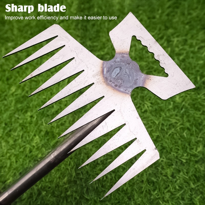 คราด จอบ คราดหญ้า คราดเหล็ก คราด คราดถอนหญ้า คราดมีด้าม คาดหญ้าเหล็ก คราดถากหญ้า ฟันถากหญ้า - รูปที่ 2