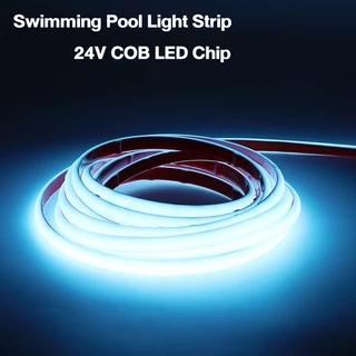 เข็มขัดโคมไฟสระว่ายน้ำ COB ไฟสระว่ายน้ำ DC 24V ไฟเส้นled ไฟเส้นตัดได้ IP68กันน้ำ Swimming Pool Light Strip แสงกลางแจ้ง