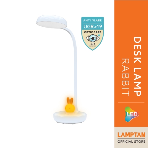 LAMPTAN โคมไฟตั้งโต๊ะ DESK LAMP RABBIT 5W ปรับองศาได้ ควบคุมด้วยระบบสัมผัส ถนอมสายตา พร้อมไฟกลางคืน