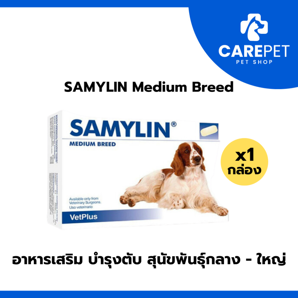 Samylin Medium breed อาหารเสริม บำรุงตับ สุนัขพันธุ์กลาง-ใหญ่ ของแท้ฉลากไทย