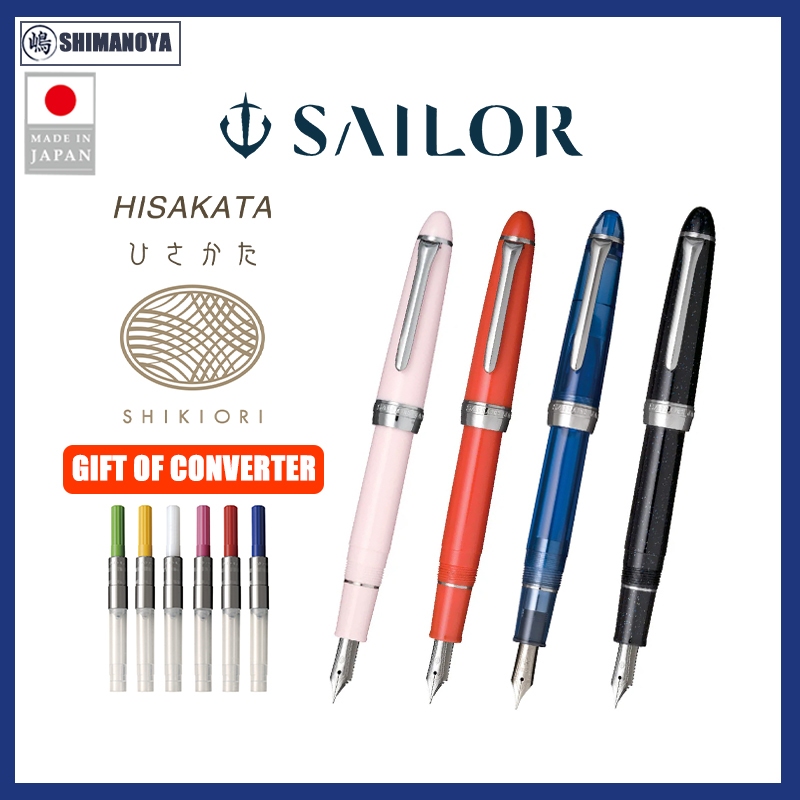 Sailor Fountain Pen ปากกาหมึกซึม Shikiori Hisakata 11-0500 หัวเขียน F สีสันแห่งฤดูกาล Stationery