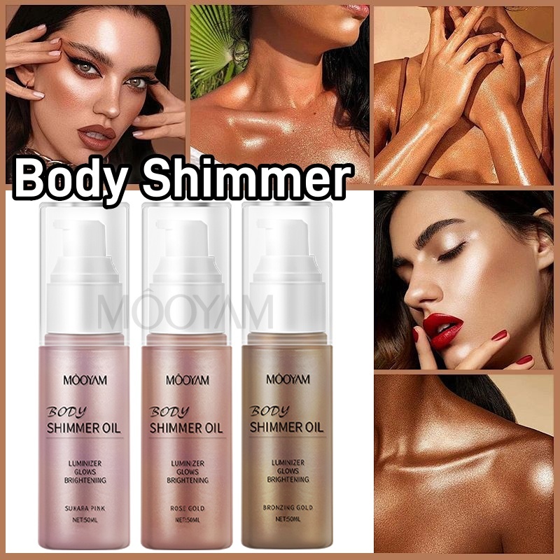 MOOYAM Liquid Highlight Body High Gloss Shimmer Lotion High Gloss Glitter Body Waterproof Highlighte