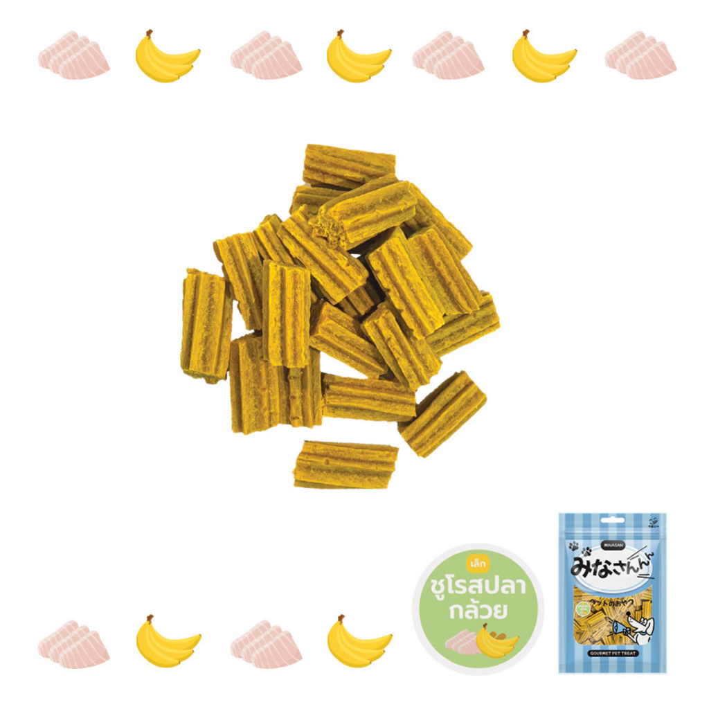 มินะซัง ขนมสุนัข ขนมสัตว์เลี้ยง สติ๊กปลาชูโรส ขัดฟัน ขนาด 350 กรัม รสผลไม้ เหมาะสำหรับสุนัขทุกสายพันธุ์ - รูปที่ 2