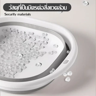 กะละมังพับได้ กะละมังซิลิโคนอเนกประสงค์ กะละมังล้างผักผลไม้ ซักผ้า ตั้งแคมป์ กะละมังแบบพกพา