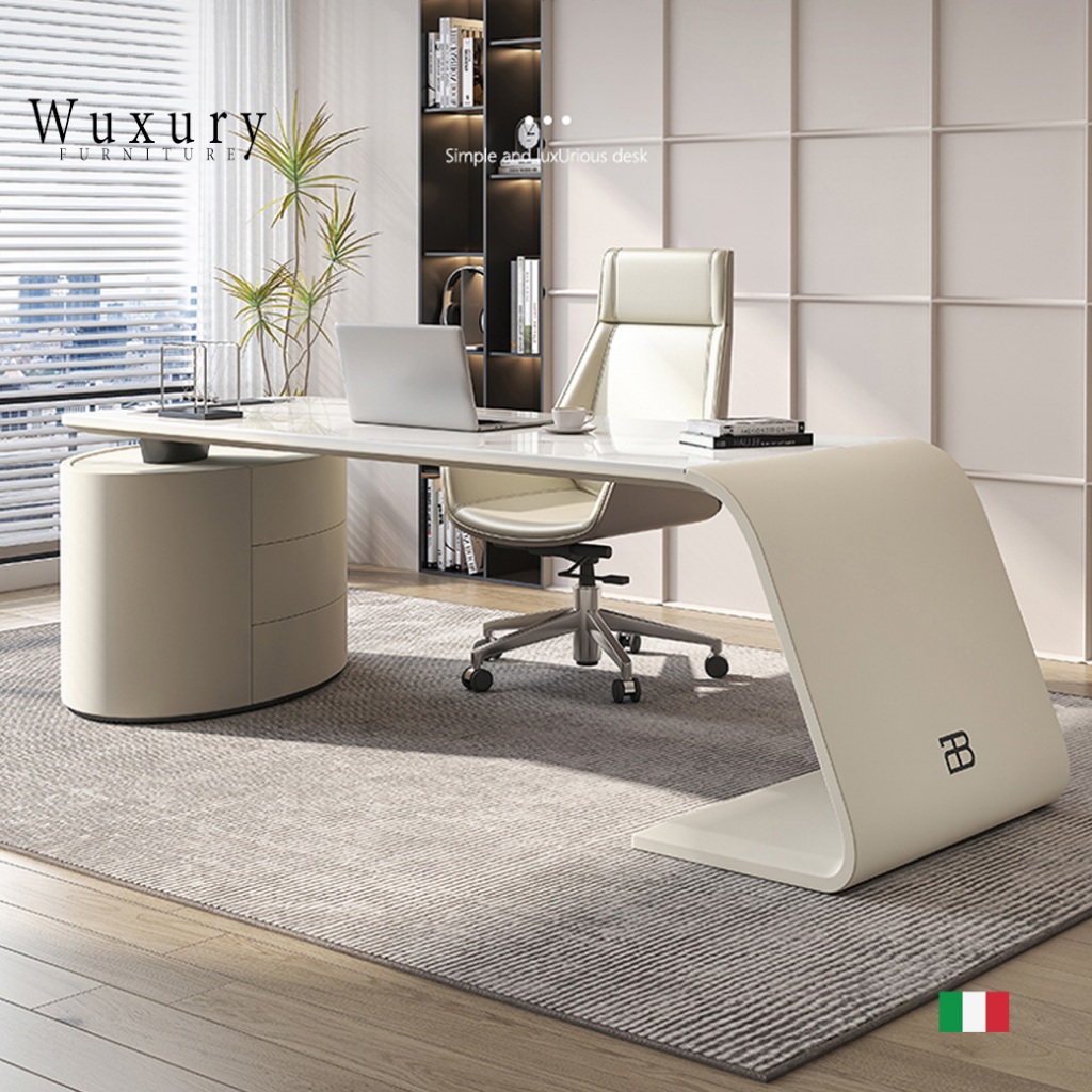 Wuxury Furniture โต๊ะทำงาน Modern Luxury TOPหิน โต๊ะผู้บริหาร ส่งฟรี