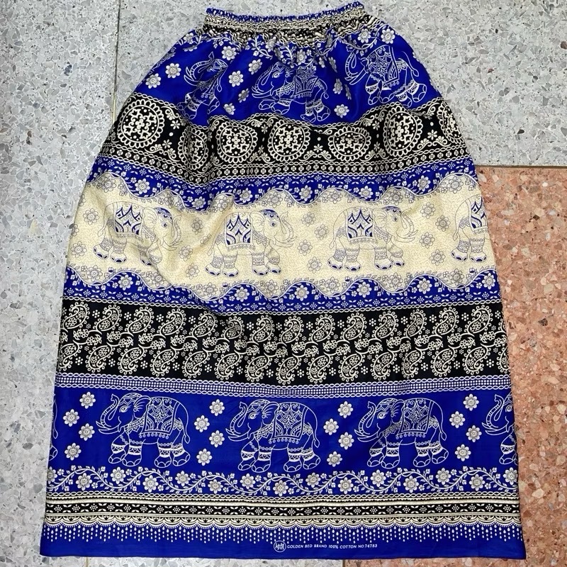 ผ้าถุงอาบน้ำเอวยางยืด ลายช้างแบบยาว - รูปที่ 3