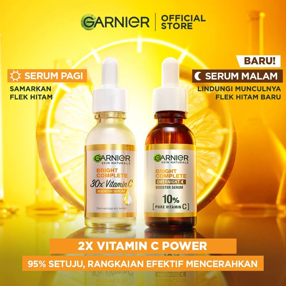 ข‍อง‍แท้ garnier เซรั่ม แนทเชอรัลส์ ไบรท์ คอมพลีท วิตามินซี เซรั่ม 30มล GARNIER เซรั่มบำรุงผิวหน้า