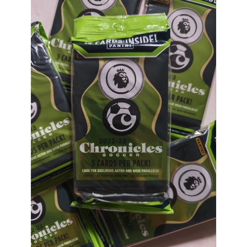พร้อมส่ง 2022/23 PANINI CHRONICLES SOCCER CELLO PACK ฟรีสลีฟ