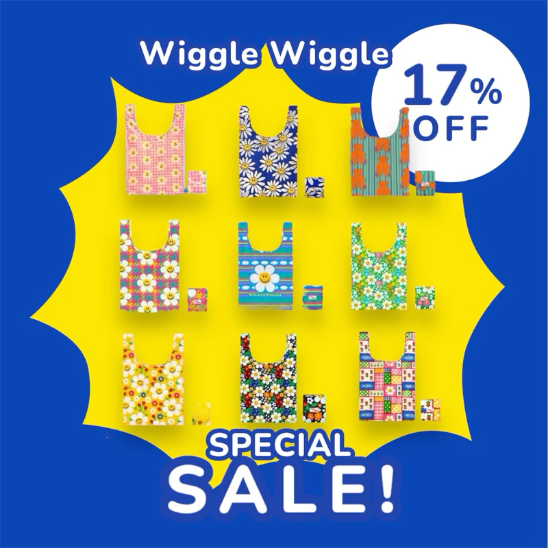 ✅ ขายดี Wiggle Wiggle Picnic Bag ถุงผ้ารักษ์โลก สีสันสวยงาม