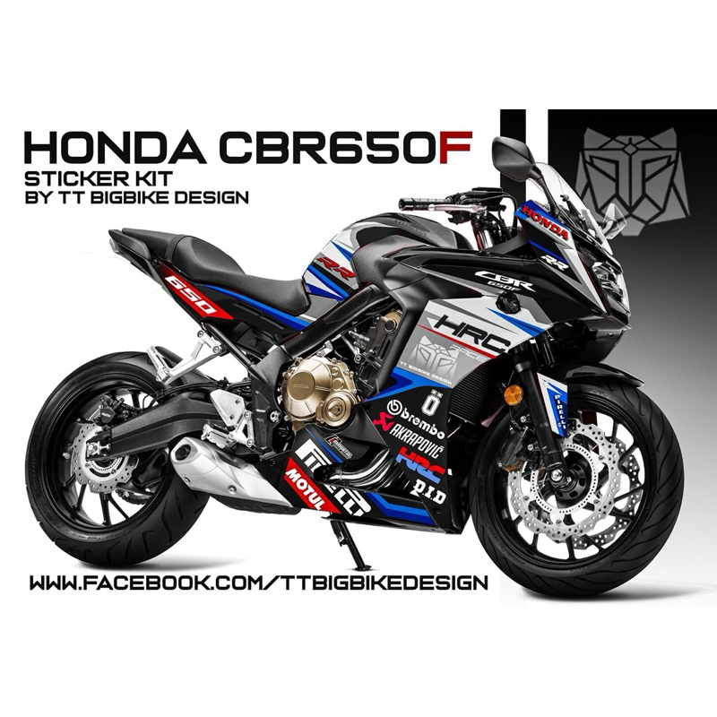 (Mr.AM) ชุดสติ๊กเกอร์ [เกรด Premium] Honda CBR650F (HRC RACE)