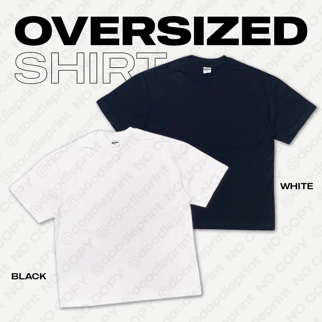 [ถ้ารับแบบพร้อมสกรีนต้องกดสั่ง 2 สินค้า] เสื้อยืดโอเวอร์ไซส์ รับสกรีนเสื้อยืด Oversize ไม่มีขั้นต่ำ ไม่จำกัดสี