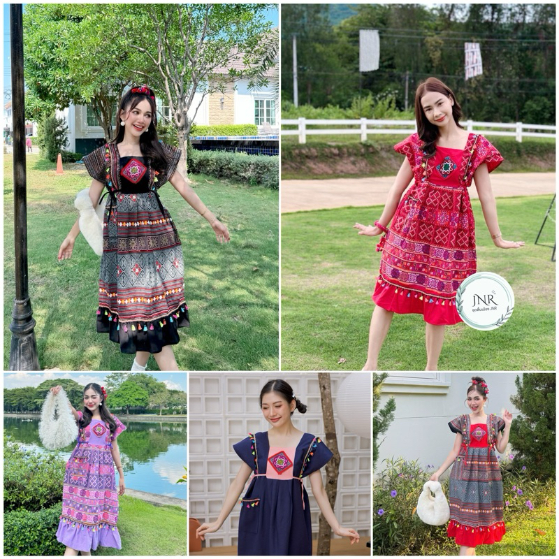 ชุดดอย ชุดพื้นเมือง ใช้โค๊ดลด 30% ได้ นะรุ่นแต่งพู่ น่ารักๆ มีไซร์s-xxxl งานพร้อมส่งคะ
