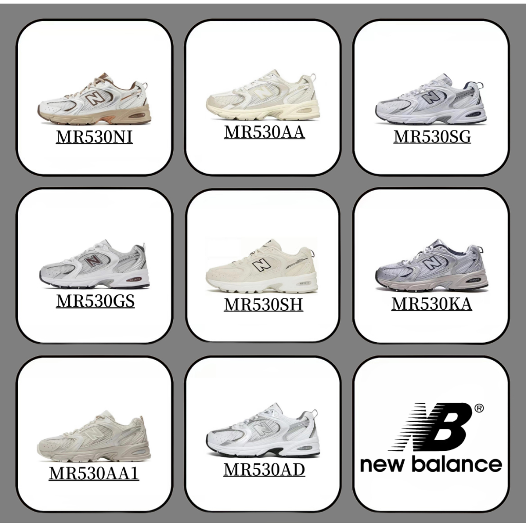 ของแท้% 100 New Balance 530 MR530AD เหลือง/ขาว/น้ำตาล/เหลือง/เทา/สีเงิน