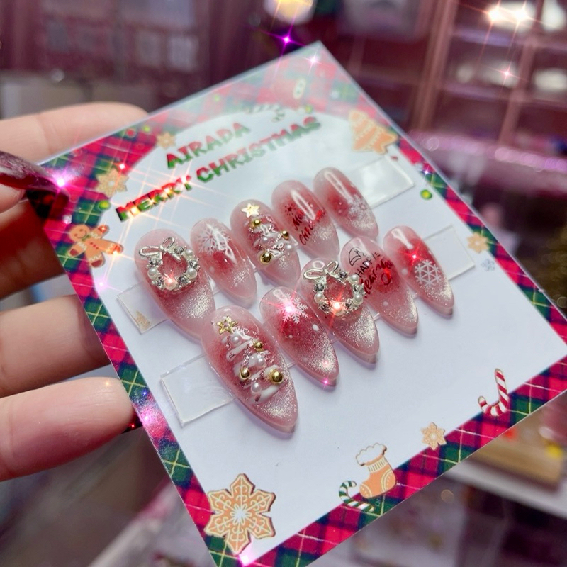 🎄คริสต์มาส💅🏻•เล็บปลอมสำเร็จรูป🇹🇭