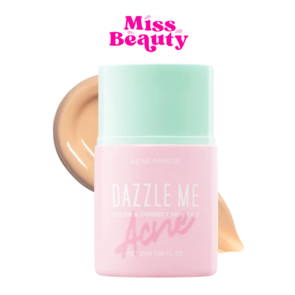 DAZZLE ME Acne Armor Cover & Correct Skin Tint แดซเซิล มี W01 แอคเน่ อาร์เมอร์ คัฟเวอร์&คอเรค 25 มล.