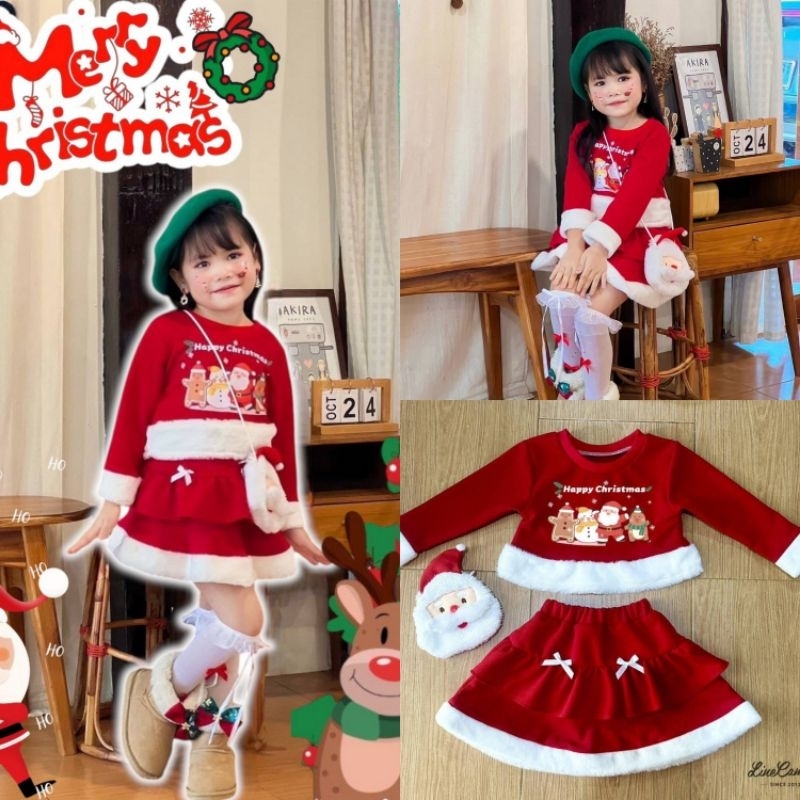 ชุดซานตี้ คริสมาสเซ็ต 3ชิ้น🌲พร้อมส่ง(Mai)