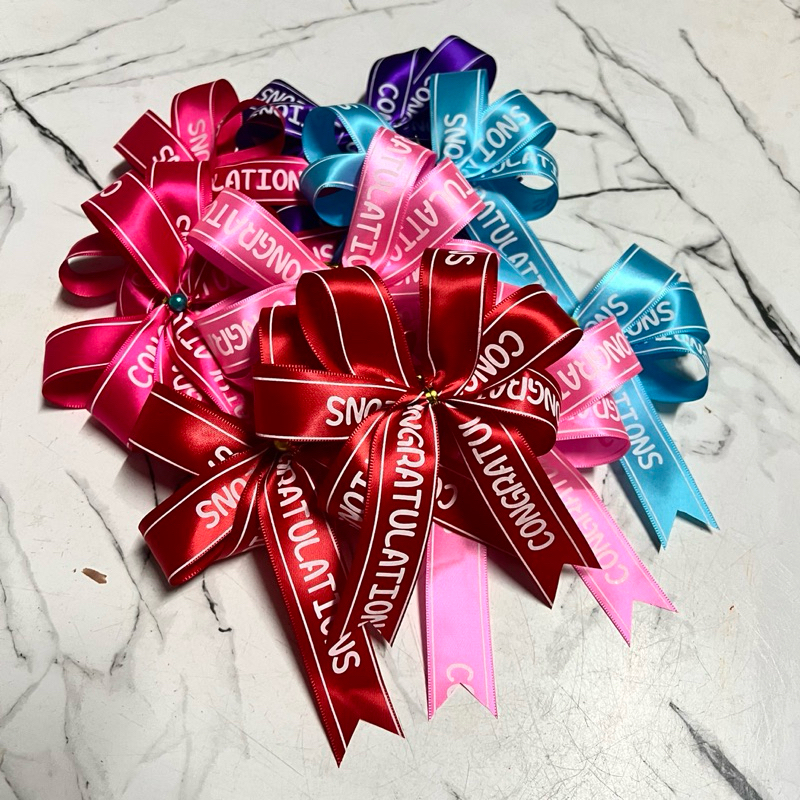 โบว์ของขวัญ ริบบิ้นโบว์ โบว์ผ้า พร้อมส่ง ขั้นต่ำ 5ชิ้น ระบุสีทักแชทแจ้งค่ะ