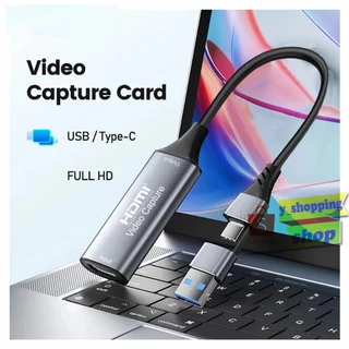 Video Capture Card HD การ์ดจับภาพวิดีโอ USB 3.0/TYPE-C 4K 30HZ บันทึกวิดีโอความละเอียดสูง