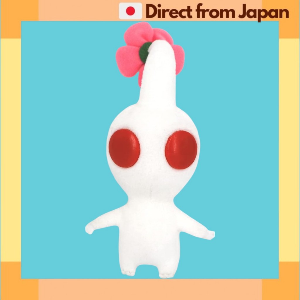 Sanei Boeki Pikmin All Star Collection Plush Toy White Pikmin W7×D6.5×H13.5cm Pk09 [Japan Shipped]