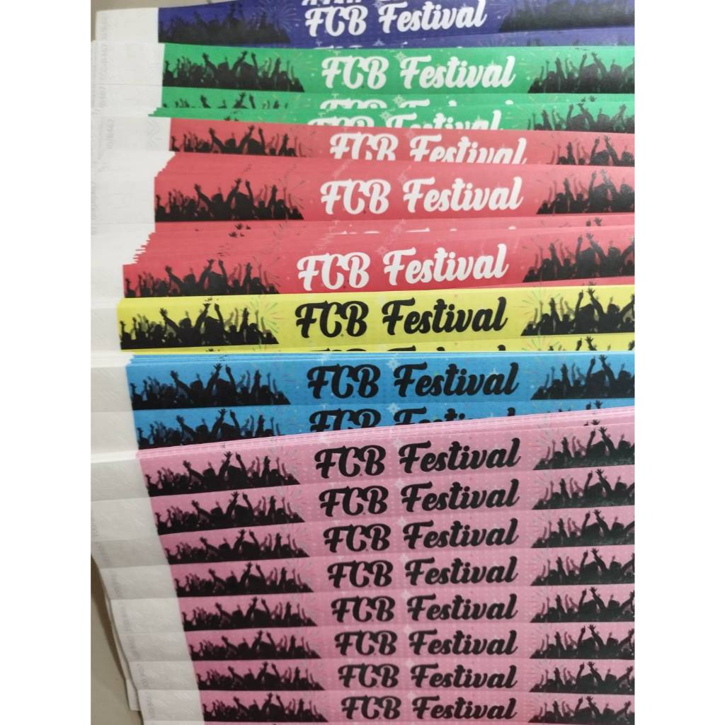 ริสแบนด์กระดาษกันน้ำขนาด 25*1.9 cm. ตามแบบลูกค้า(มีแบบแล้วผลิต 3-5 วัน)