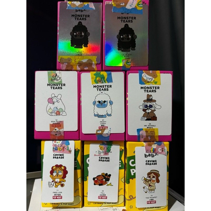 Pop Mart Crybaby Crying Parade / Monsters Tears Figurine เช็คการ์ด
