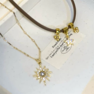 Unicrony • พร้อมส่งจากไทย สร้อยคอหนัง โบฮีเมียน 2เส้น งานสวยสไตล์ bohemians เครื่องประดับคาวบอย style