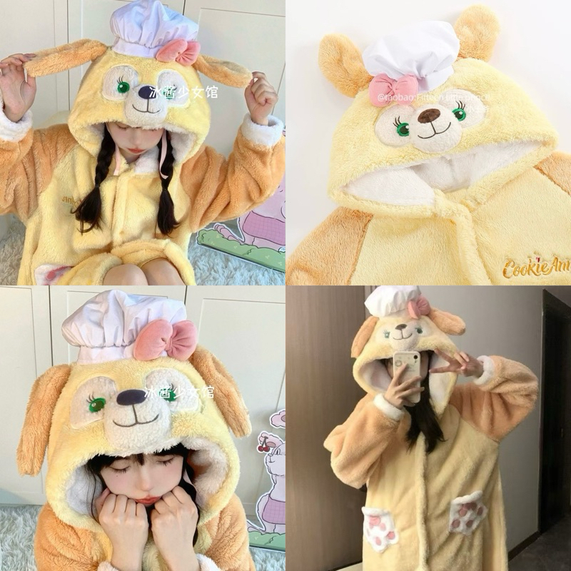 พร้อมส่ง ชุดนอนคุกกี้แอนน์ เสื้อกันหนาวลายน่ารัก เดรสชุดนอน Cookie Ann pajama longdress ชุดน่ารัก 19018