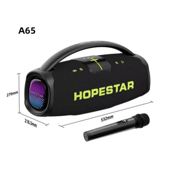 รุ่นใหม่ล่าสุด Hopestar A80/A65 ลำโพงบลูทูธ 300วัตต์ พร้อมไมค์ลอย1อัน ลำโพง6ดอก ปรับเบสได้3โหมด