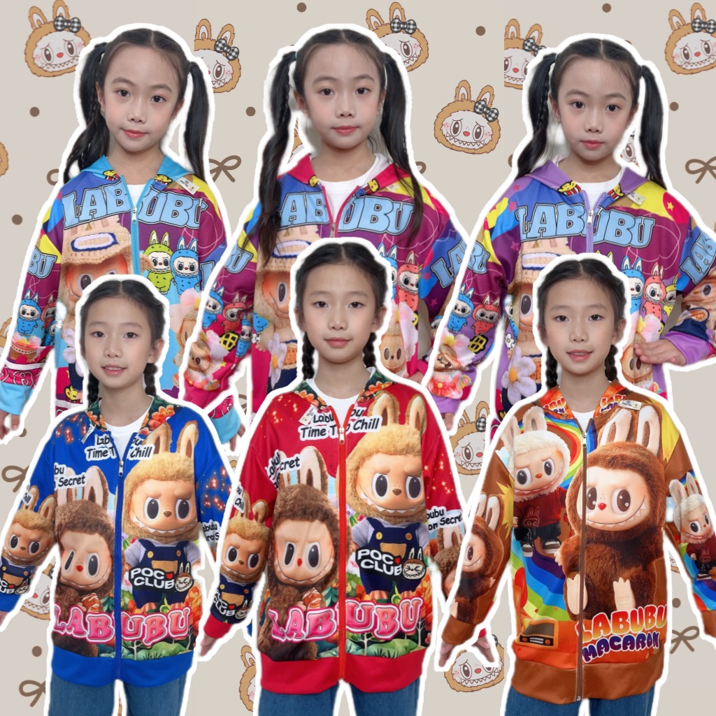 เสื้อกันหนาวลาบูบู้ เสื้อคลุมกันหนาวเด็ก ผ้าฝ้ายนิ่มๆน่ารักๆ พร้อมส่ง