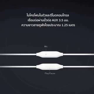 Xiaomi In-Ear Headphones Basic หูฟังมีสาย | หูฟัง Type-C Earphones | สายสัญญาณเสียง 3.5 I ไมโครโฟนในตัว | หูฟังสาย