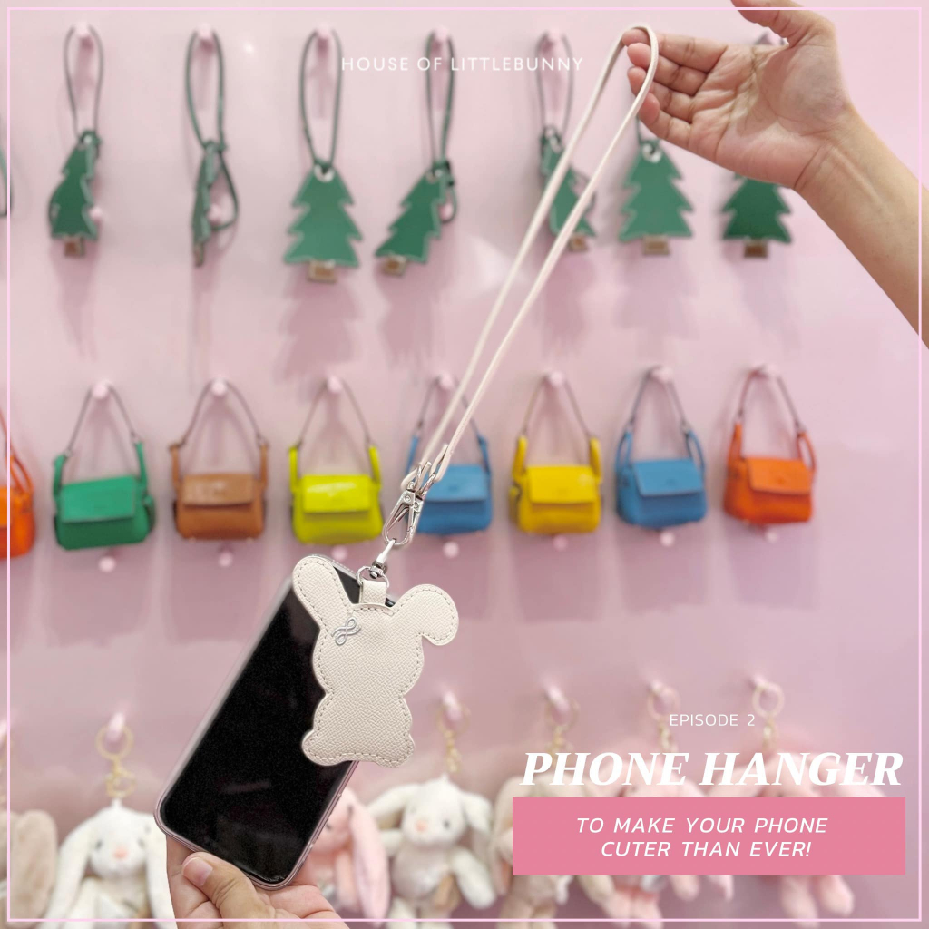 littlebunnystore Bunny tag keychain สายห้อย