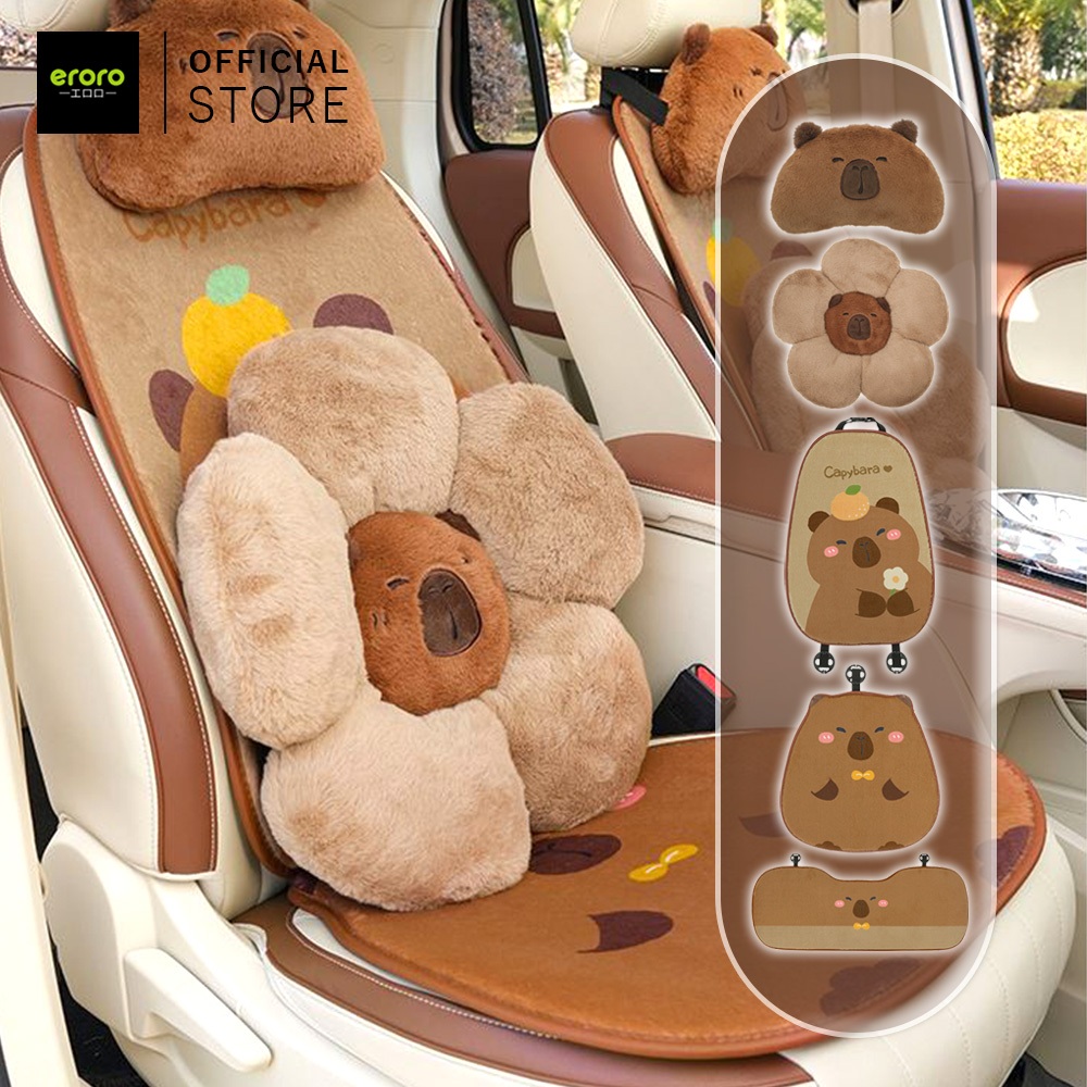 ERORO ที่หุ้มเบาะรถ Capybara พรมปูพื้นรถยนต์ อุปกรณ์ตกแต่งรถ
