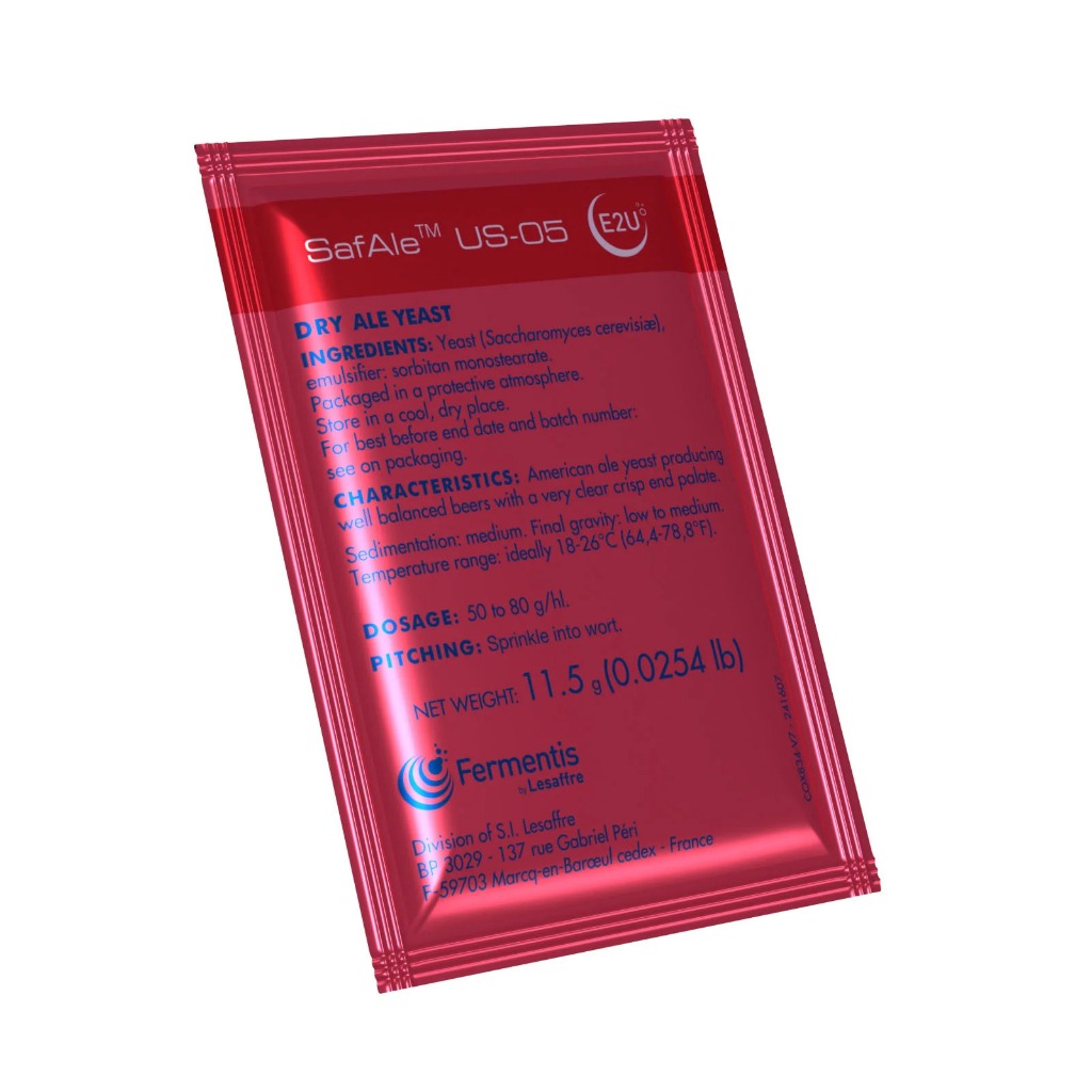 ยีสต์ทำเบียร์ Fermentis SafAle US-05 (11.5 gr.) BBE 03/28