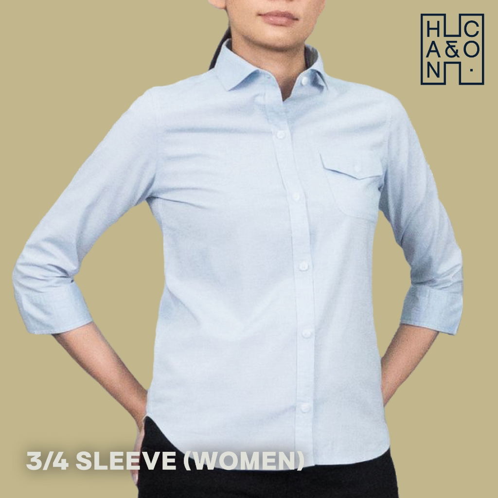 Han&Co. Indigo Work Shirt 3/4 Sleeve- เสื้อเชิ้ตแขน3/4 มี 3 สี (Women)