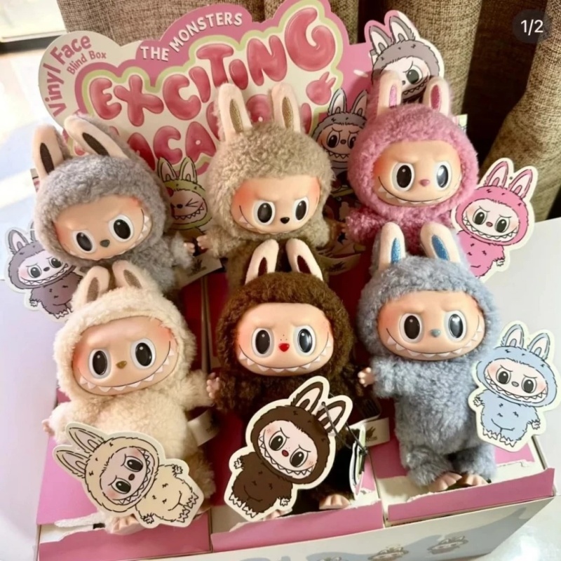Labubu Labubu V1 ของแท้ - ของขวัญวันเกิด Macaron Vinyl Random Blind Box