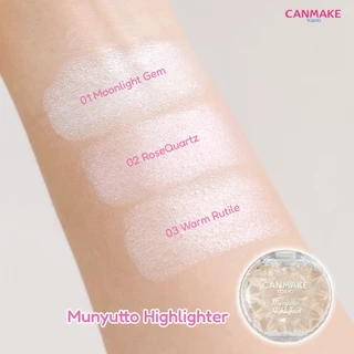 CANMAKE Munyutto Highlighter 4 เฉดสี ไฮไลท์แคนเมค เนื้อเจลลี่ หน้าฉ่ำ เนียนนุ่ม เกลี่ยง่าย