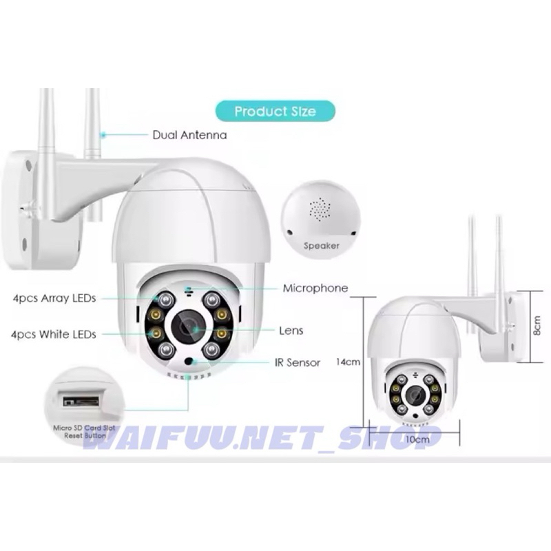 กล้องวงจรปิดXMEYE (ICSEE)-รุ่นQ2-3MP PTZ IP Camera​ HD​ 3.0 ล้านพิกเซล(3MP) กล้องวงจรปิดไร้สาย WiFi 