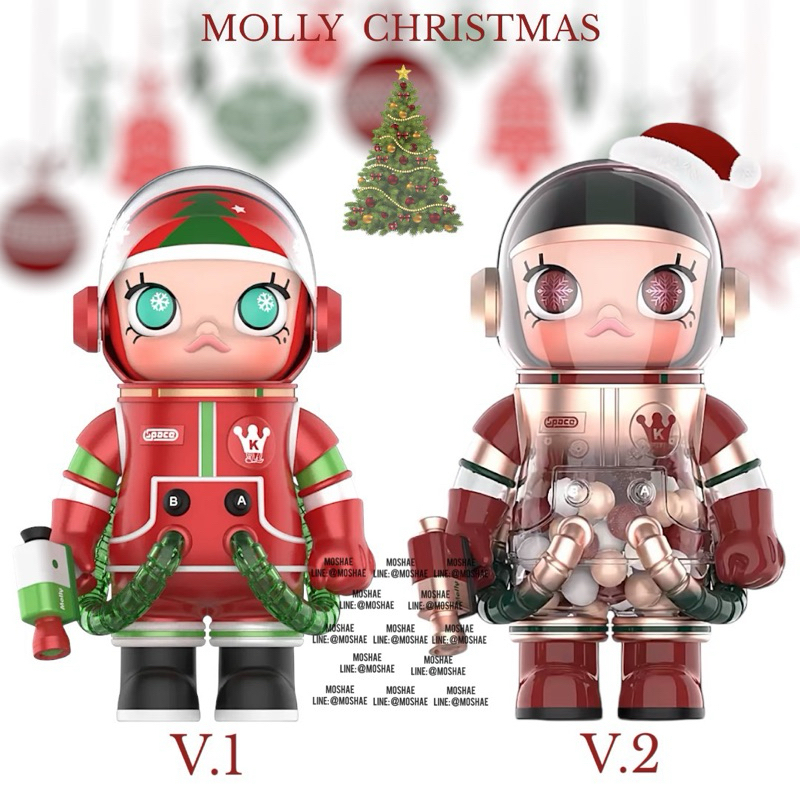 พร้อมส่งจากไทย ใช้โค้ดลดสุด MEGA SPACE MOLLY 400% Christmas 2024 , Mega Space Molly Christmas 400% （V1 , V2) POP MART