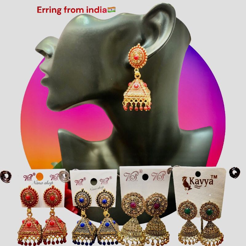 ✈️Erring form india ตุ้มหูอินเดียนำเข้ารุ่นใหม่ สินค้ามีมากมายหลายแบบ พร้อมส่งในไทย