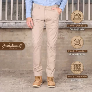 JACK RUSSEL กางเกงชีโน่ทรงกระบอกเล็ก กระบอกเล็ก Slim-fit รุ่น J-320 กางเกงแจ็ครัสเซล