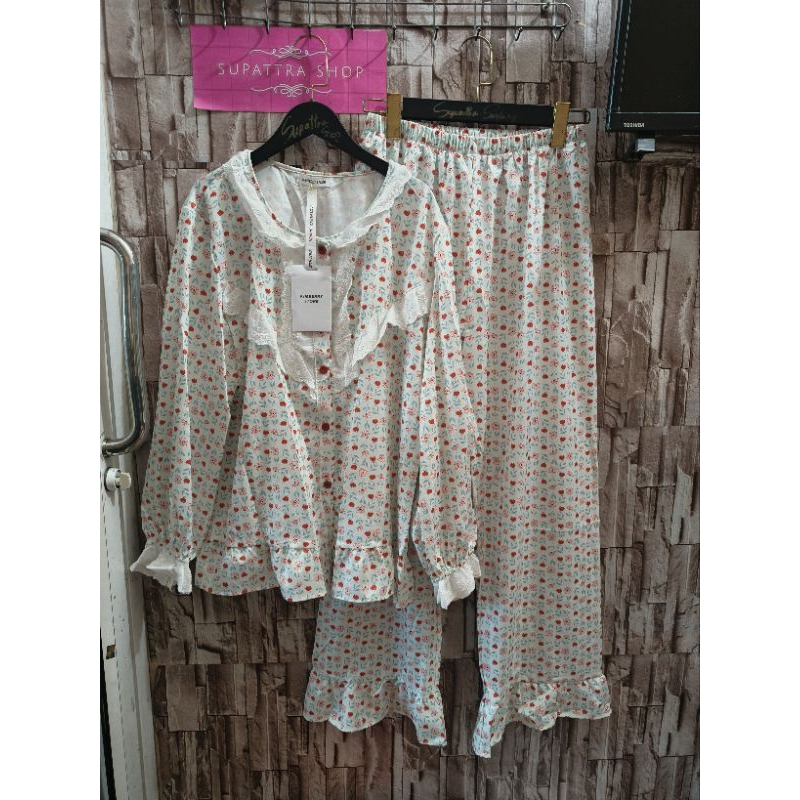 ชุดนอน แขนยาว ขายาวป้ายkimberry store