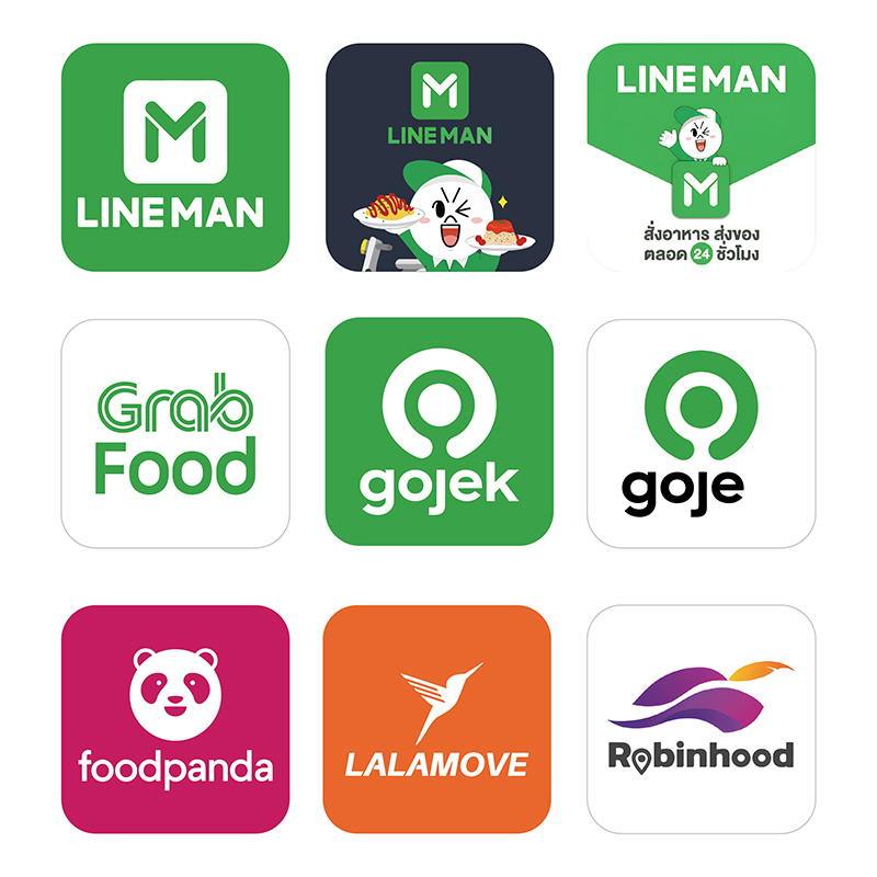สติ๊กเกอร์ lineman garb foodpanda robinhood gojek truefood lalamove airasiafood สติ๊กเกอร์เดลิเวอรี่ แอพเดลิเวอรี่ - รูปที่ 5