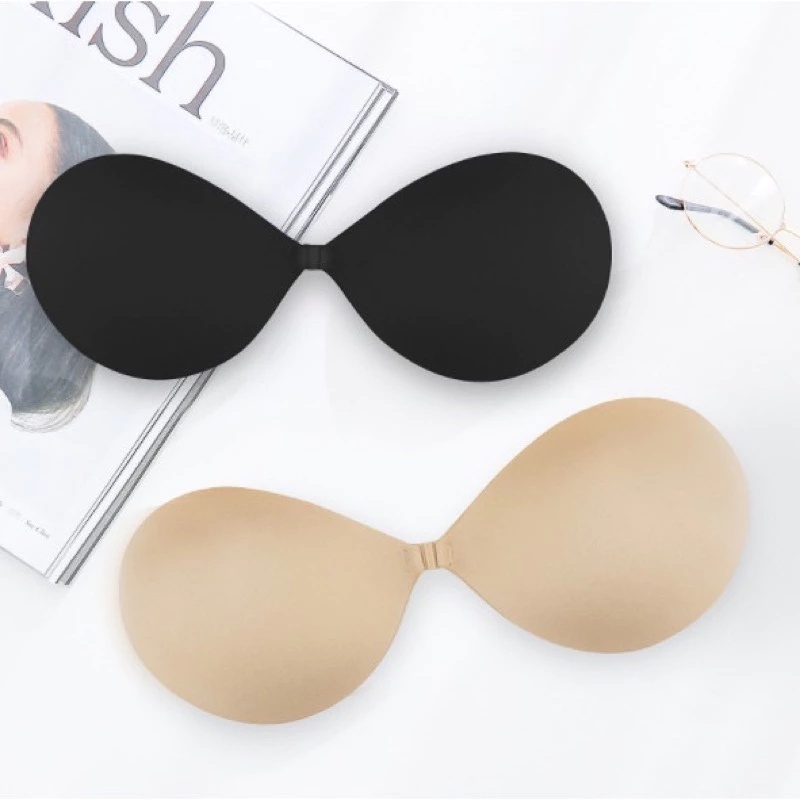 BM-300 🔥รุ่นใหม่กาวแน่น🔥 บรา ติดทน อกชิด โดนนำ้ได้ บราปีกนกตะขอหน้า