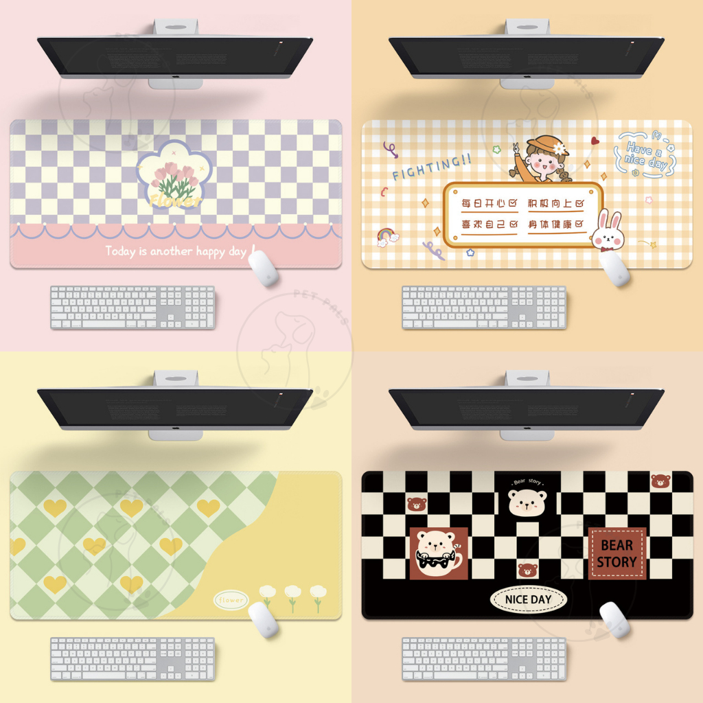 Pet Pals แผ่นรองเม้า แผ่นรองเมาส์เกมมิ่ง ผ้ารองโต๊ะคอมพิวเตอร์  อุปกรณ์สำหรับเล่นเกม PC รองเมาส์ขนาดใหญ่ รองเมาส์เล่นเกม