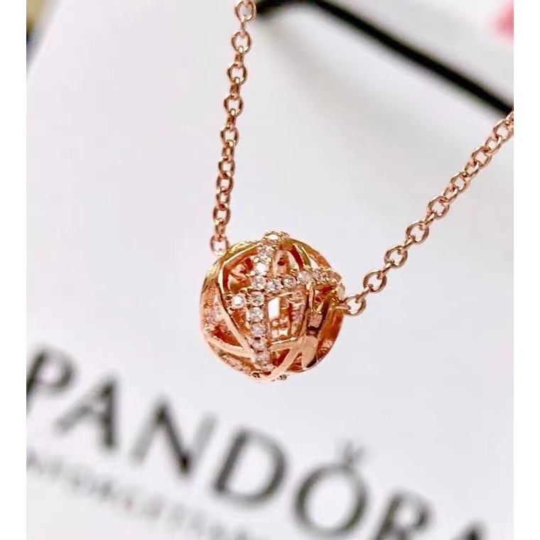 [ส่งจากกรุงเทพ]Pandora เงิน925 สร้อยคอ สร้อยคอกาแล็กซี่ Openwork Galaxy Necklaceของขวัญสำหรับคนพิเศษ